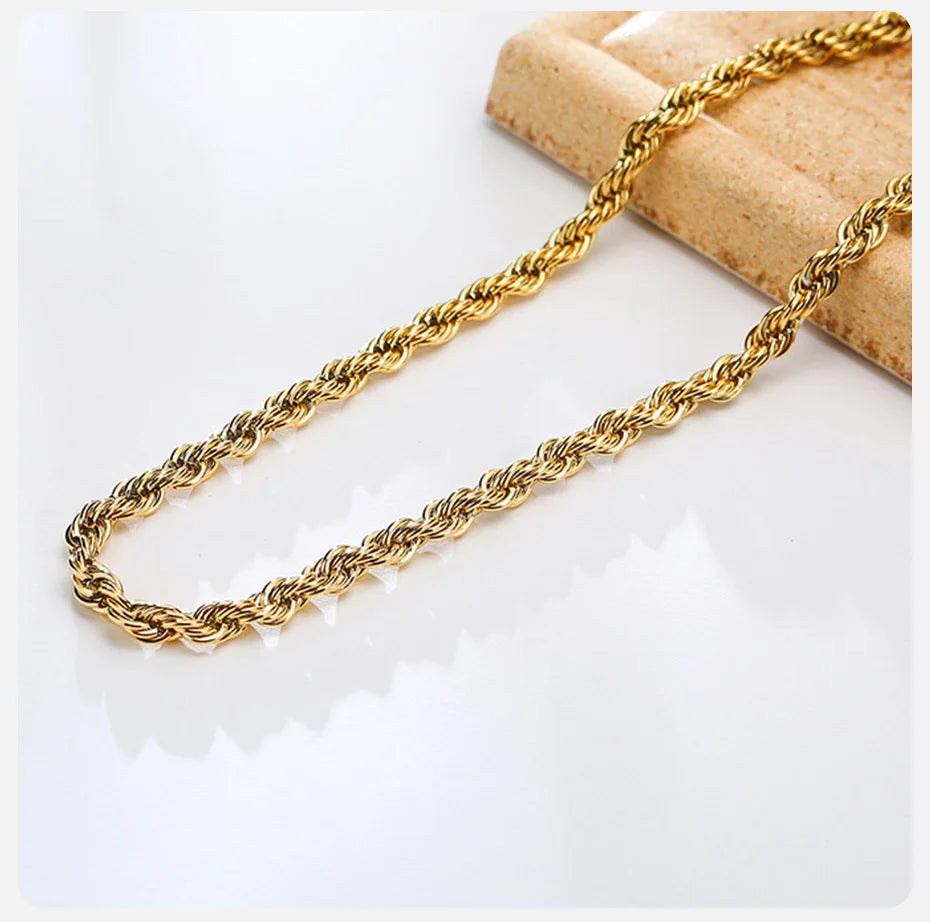 Rope chain 3MM (Golden Plated)
