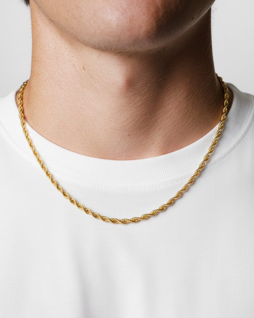 Rope chain 3MM (Golden Plated)