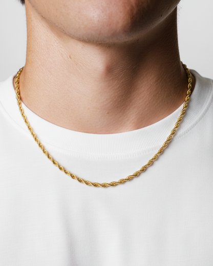Rope chain 3MM (Golden Plated)