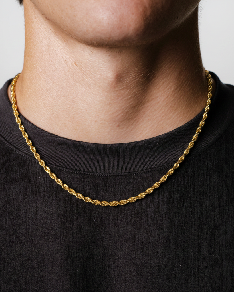 Rope chain 3MM (Golden Plated)
