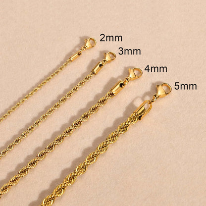 Rope chain 3MM (Golden Plated)