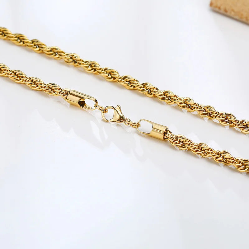Rope chain 3MM (Golden Plated)